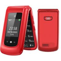 [r1123] SMARTPHONE Uleway G380D Flip Mobile Phone Red In Blister
