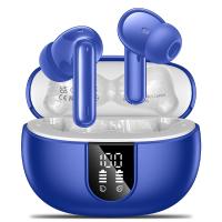 [y2821] CUFFIE Wireless Earbuds Bluetooth 5.3 Headphones Bass Stereo Ear Buds A60 Pro Blue In Blister